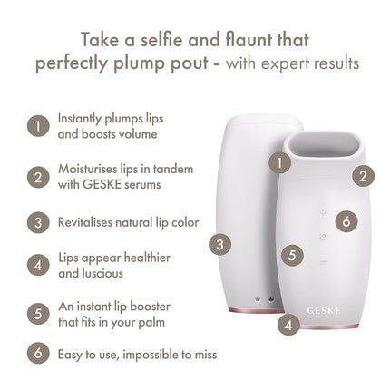 Geske Smartappguidedtm Lip Volumizer & Booster 6 in 1 Quick Lip Plumper