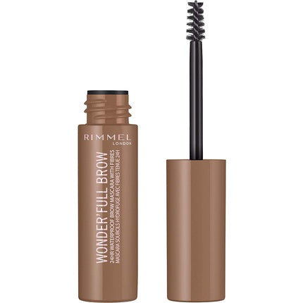 Rimmel London Wonderfull Brow 24hr Waterproof Brow Gel with Fibres for Plump