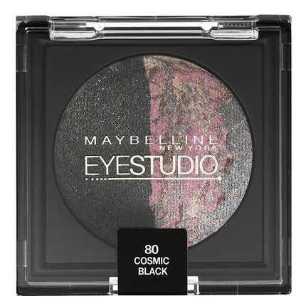 Maybelline New York Eyestudio Color Cosmos Duo Eyeshadow in Cosmic Black 80 with Pearl Effect and Baked Technology