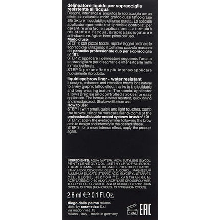Diego Dalla Palma Eye Brow Liner Water Resistant 0.1 Fl Oz 42
