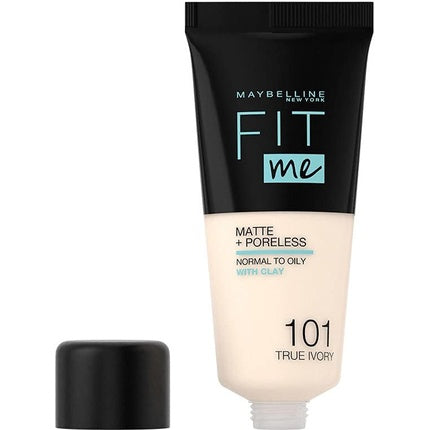 Maybelline Fit Me Matte & Poreless Foundation - 101 True Ivory, 30ml