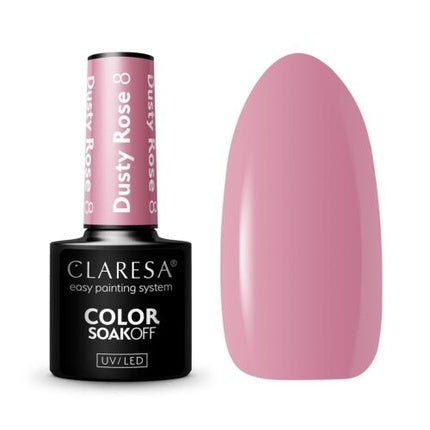 Claresa Soak Off Uv/Led Dusty Rose Hybrid Nail Polish 008 - 5g