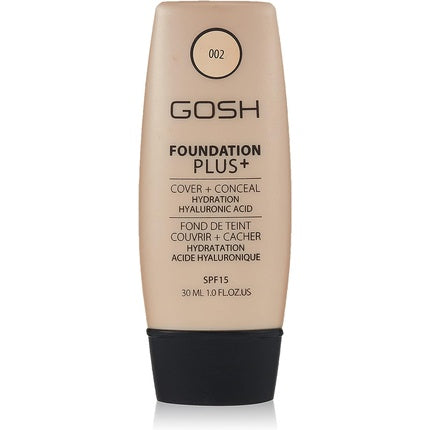 Gosh Foundation Plus+ Concealing And Correcting Foundation 002 Ivory 30ml