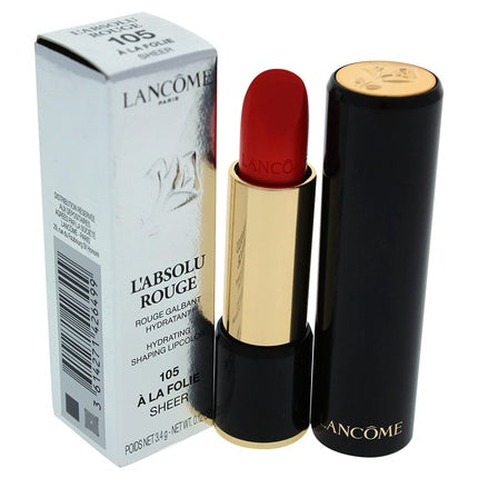 Lancome Labsolu Rouge Hydrating Shaping Lipcolor 105 A La Folie/Sheer 0.12oz