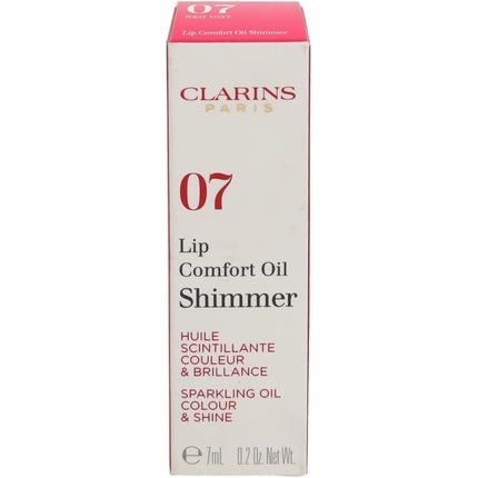 Clarins Instant Light Lip Comfort Oil Shimmer 7ml Lip Gloss Red