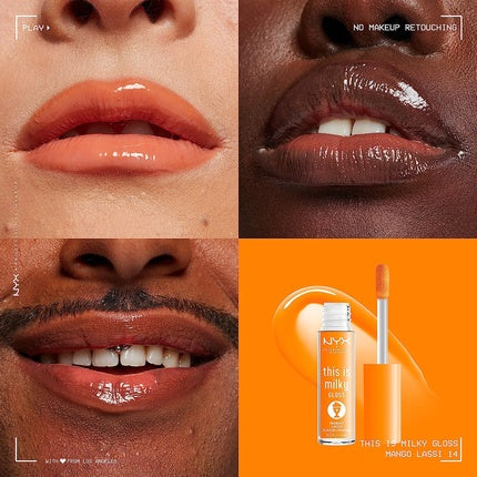 NYX Professional Makeup This Is Milky Gloss 12 Hour Hydration Vegan Mango Lassi Lip Gloss