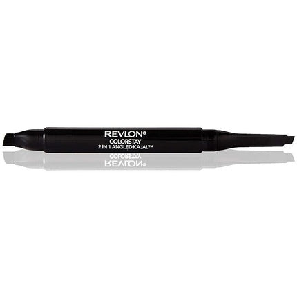 Revlon ColorStay 2-in-1 Angled Kajal Eyeliner Waterproof Eye Makeup with Smudge Brush for Smokey Eyes 1 Count