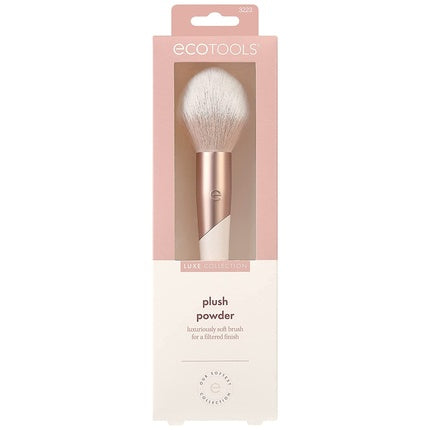 EcoTools Luxe Plush Foundation & Bronzer Blush Brush for Powder Makeup - Environmentally Friendly, Pink, Luxurious and Glamorous