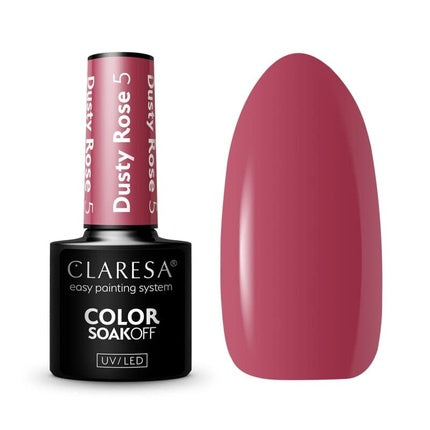 Claresa Soak Off Uv/Led Dusty Rose Hybrid Nail Polish 005 - 5g
