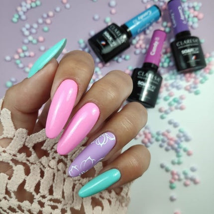 Candy UV Nail Polish 5ml Claresa - Pack of 8