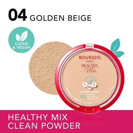 Bourjois Healthy Mix Clean & Vegan Mattifying Powder 04 Golden Beige - 11g