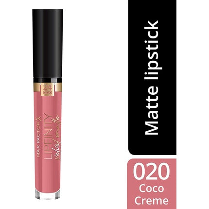 Max Factor Lipfinity Velvet Matte Lipstick 020 Coco Creme 3.5ml
