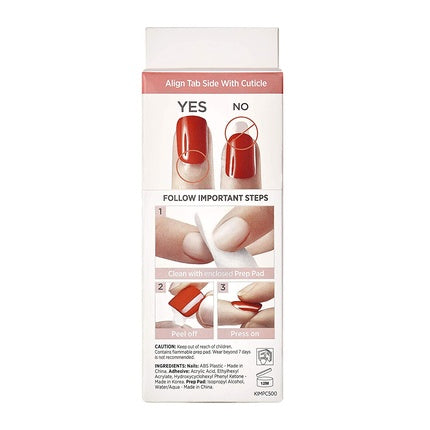 KISS imPRESS Press-On Manicure Evanesis Short Square with PureFit Technology - 30 False Nails