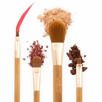 Luvia Travel Brush Set Travel Bamboo in Gold - Vegan