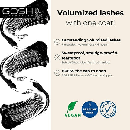 Gosh Just Click It! Volume Mascara Thickening Mascara 001 Extreme Black - 10ml