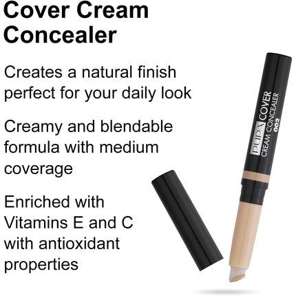 Pupa Milano Cover Cream Concealer Light to Medium Coverage