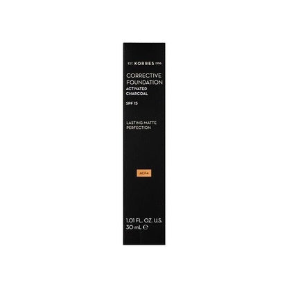 Korres Corrective Foundation Activated Charcoal Lasting Matte SPF10 ACF4
