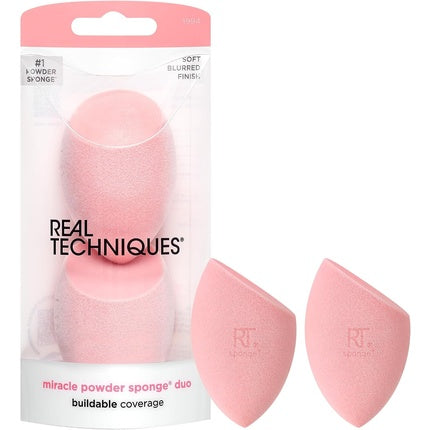 Real Techniques New Foam Technology Miracle Powder Sponge for Even Powder