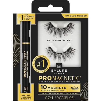 Eylure Luxe Pro Magnetic 10 Magnets Wispy False Lashes Black 1 Pair