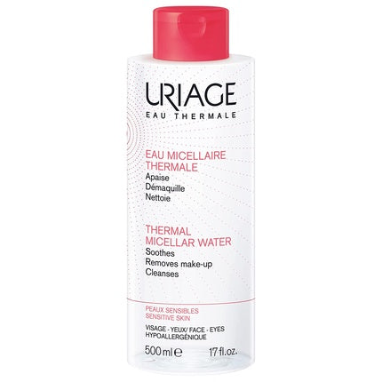 URIAGE Thermal Micellar Water for Sensitive Skin 17 fl.oz. Oil-Free Cleansing Care Gentle Makeup Remover