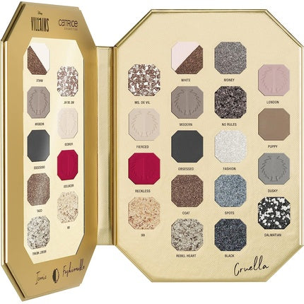 Catrice Disney Villains Cruella Eyeshadow Palette 18 Colors Long-Lasting Vegan