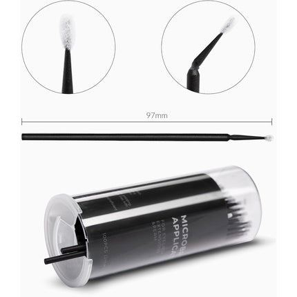 Nanolash Microbrush Applicators 100 Pcs - Disposable Eyelash Microbrushes