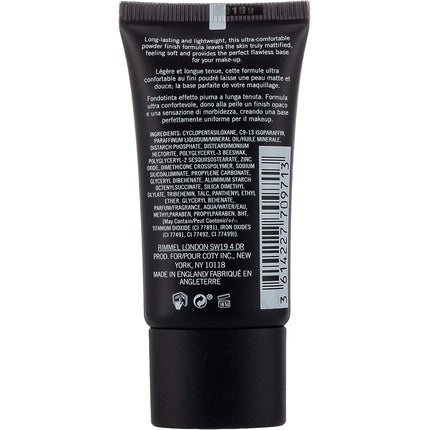 Rimmel Lasting Matte Foundation 010 Warm Porcelain 30ml