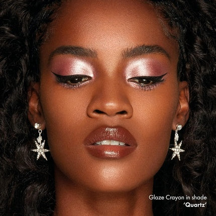 Iconic London Glaze Crayon Dual Ended Eyeshadow Stick for Sparkling Wet Look