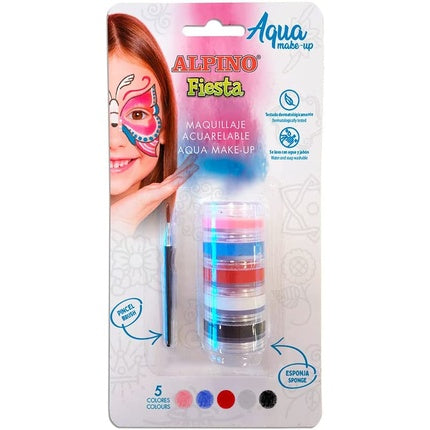 Aqua Make Up Alpine Party 5 Color Watercolor Face Makeup for Party Carnival Halloween