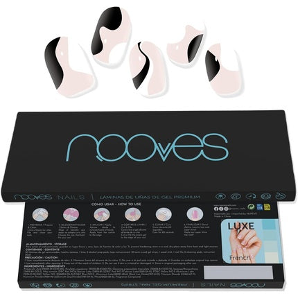 NOOVES NAILS Premium Precured Gel Nail Foils So Twirl Art Design Semi-Hardened Gel Nail Strips Semi-Permanent Gel Stickers