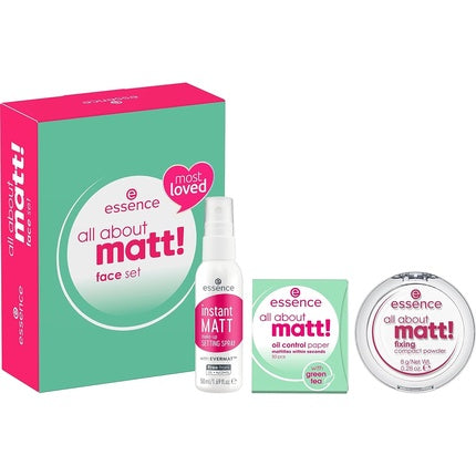 Essence All About Matt Face Set Makeup Set Acetone-Free Vegan Alcohol-Free 3pcs