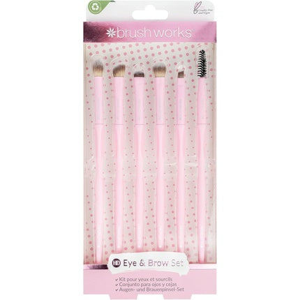 Brushworks Eye & Brow Set Pink One Size