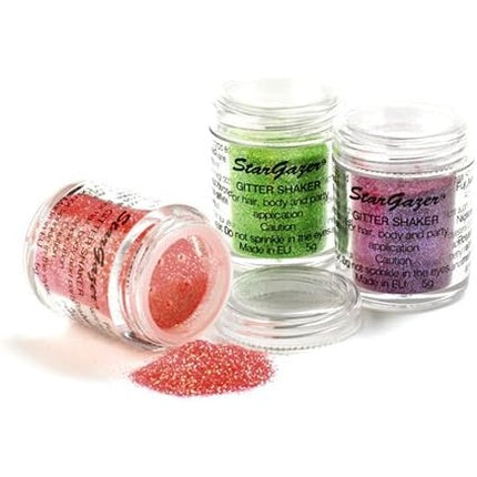 Stargazer UV Glitter Shaker Pink Cosmetic Glitter Powder for Eyes Lips Face Body Hair and Nails