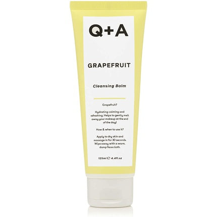 Q+A Grapefruit Cleansing Balm Makeup Remover 125ml 4.4fl Oz