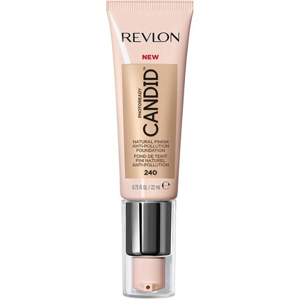 Revlon PhotoReady Candid Natural Finish Foundation with Anti-Pollution Antioxidant and Anti-Blue Light Ingredients 22ml 240 Natural Beige