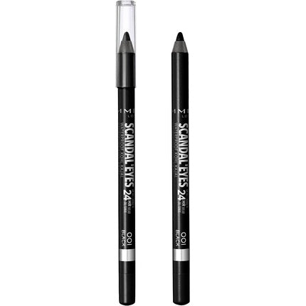 Rimmel Scandal Eyes Waterproof Kohl Kajal Eye Pencil 001 Black 1.3g