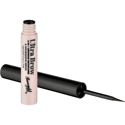 Barry M Ultra Brow 2-in-1 Defining Browliner and Nourishing Serum Dark Brown Tone