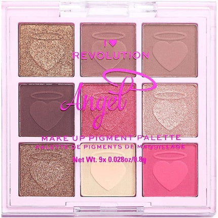 I Heart Revolution Fantasy Angel Makeup Pigment Palette 9 Shades 7.2g
