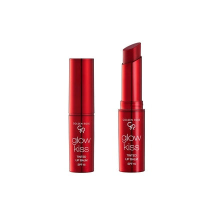 Golden Rose Cosmetics Glow Kiss Tinted Lip Balm with SPF15 Vegan Formula Cherry Juice