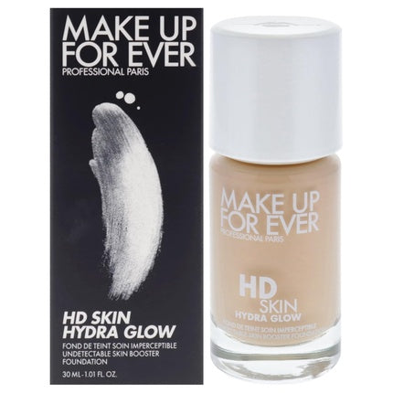 HD Skin Hydra Glow 1Y08 Warm Porcelain by Make Up For Ever for Women 1 oz Foundation
