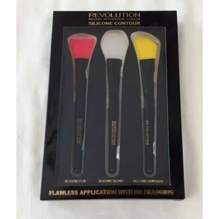 Makeup Revolution Silicone Contour 3 Contouring Brushes Kit