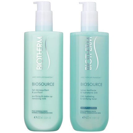 Biotherm Biosource 24h Hydrating Toner Normal Skin 400ml + Make Up Removing Milk 400ml