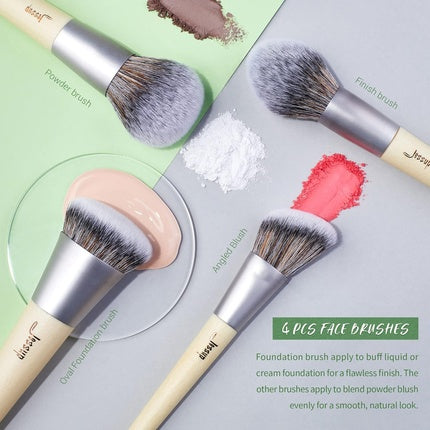 Jessup Eco-Friendly Makeup Brush Set Of Twelve Makeup Brushes T327