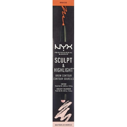 NYX PROFESSIONAL MAKEUP Sculpt and Highlight Brow Contour Eyebrow Pencil Auburn Soft Pink 1 Count