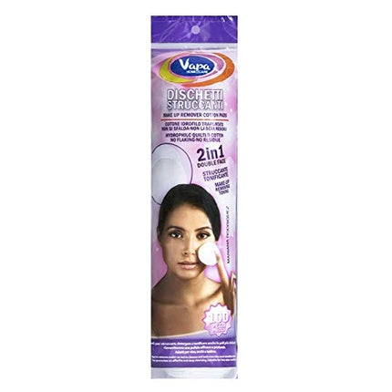 Vapa Makeup Remover Pads 100 Pieces 2 in 1