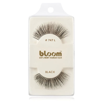 Bloom Natural False Eyelashes No. 747L (Black) - 1 cm
