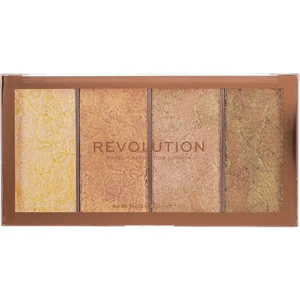 Revolution Vintage Lace Intense Metallic Cream-Powder Highlighting Palette 4 x 5g