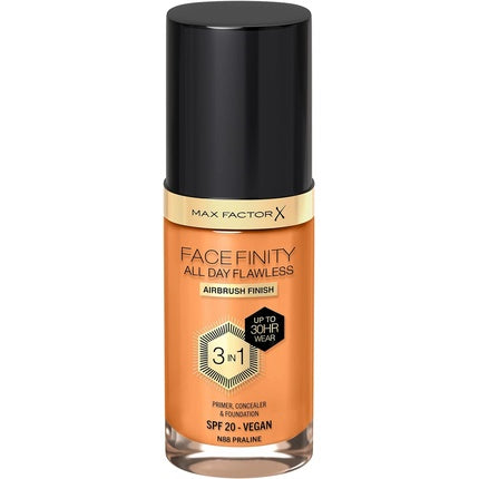 Max Factor Facefinity 3-in-1 All Day Flawless Liquid Foundation SPF 20 88 Praline 30ml