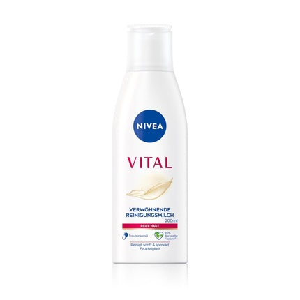 NIVEA VITAL Nourishing Cleansing Milk for Mature Skin Removes Makeup and Impurities Thoroughly Gentle Cleansing Milk 200ml