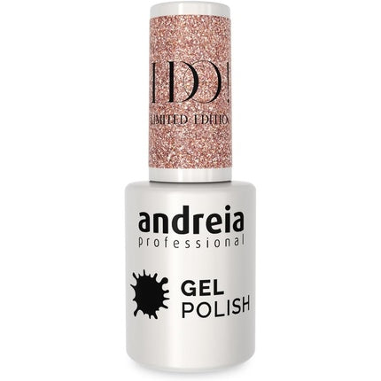 Andreia Professional Semi-Permanent Nail Gel Polish I DO Limited Collection Colour ID1 Pink Silver and Gold Glitter 10.5ml